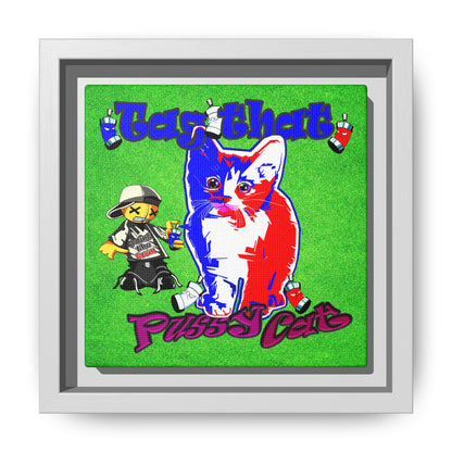 tag that - framed canvas art (green turf)