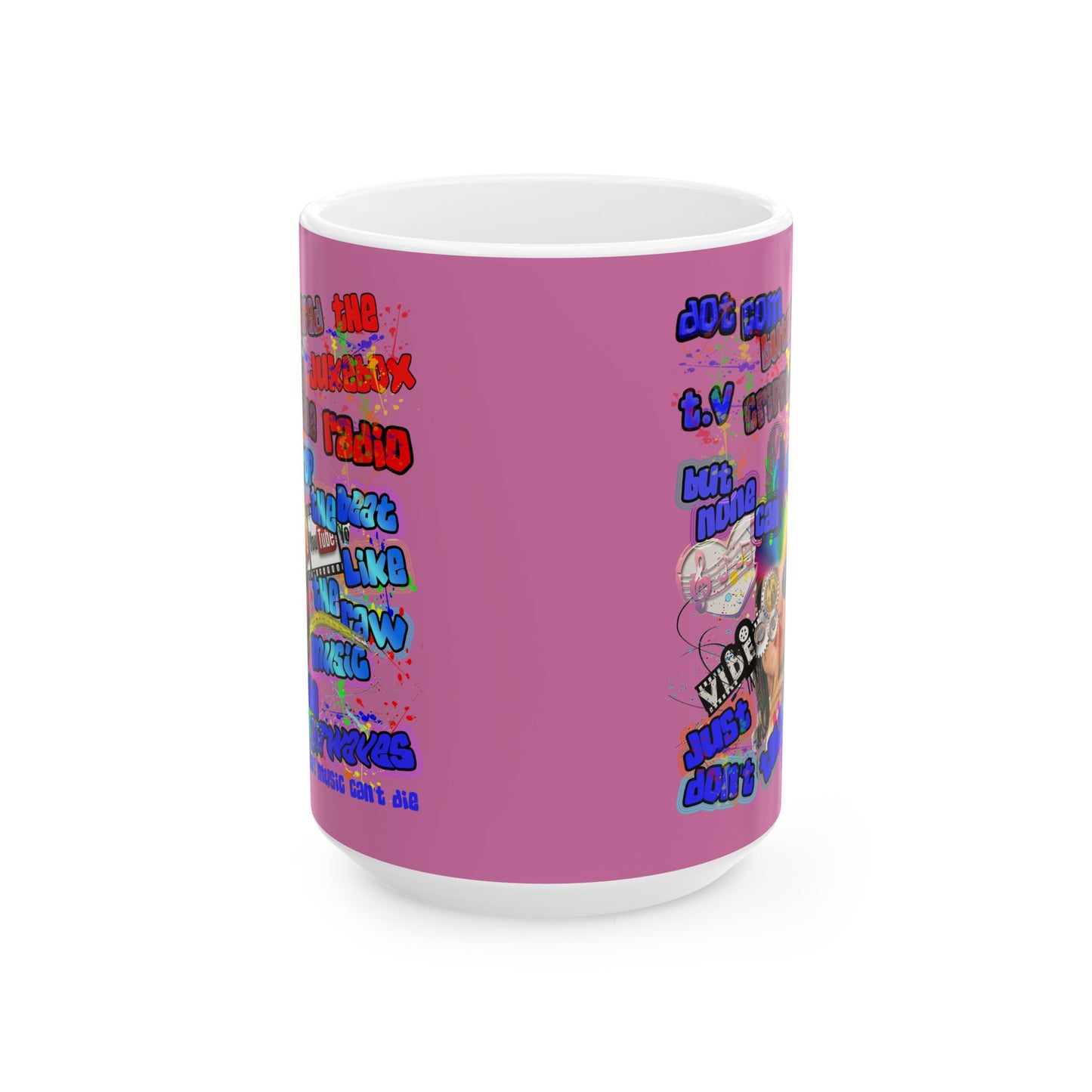 drop the beat - White Mug (light pink)