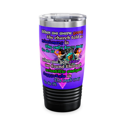 doggystyle - Ringneck Tumbler, 20oz (purple-pink wave)
