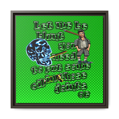 og - framed canvas art (logo green)