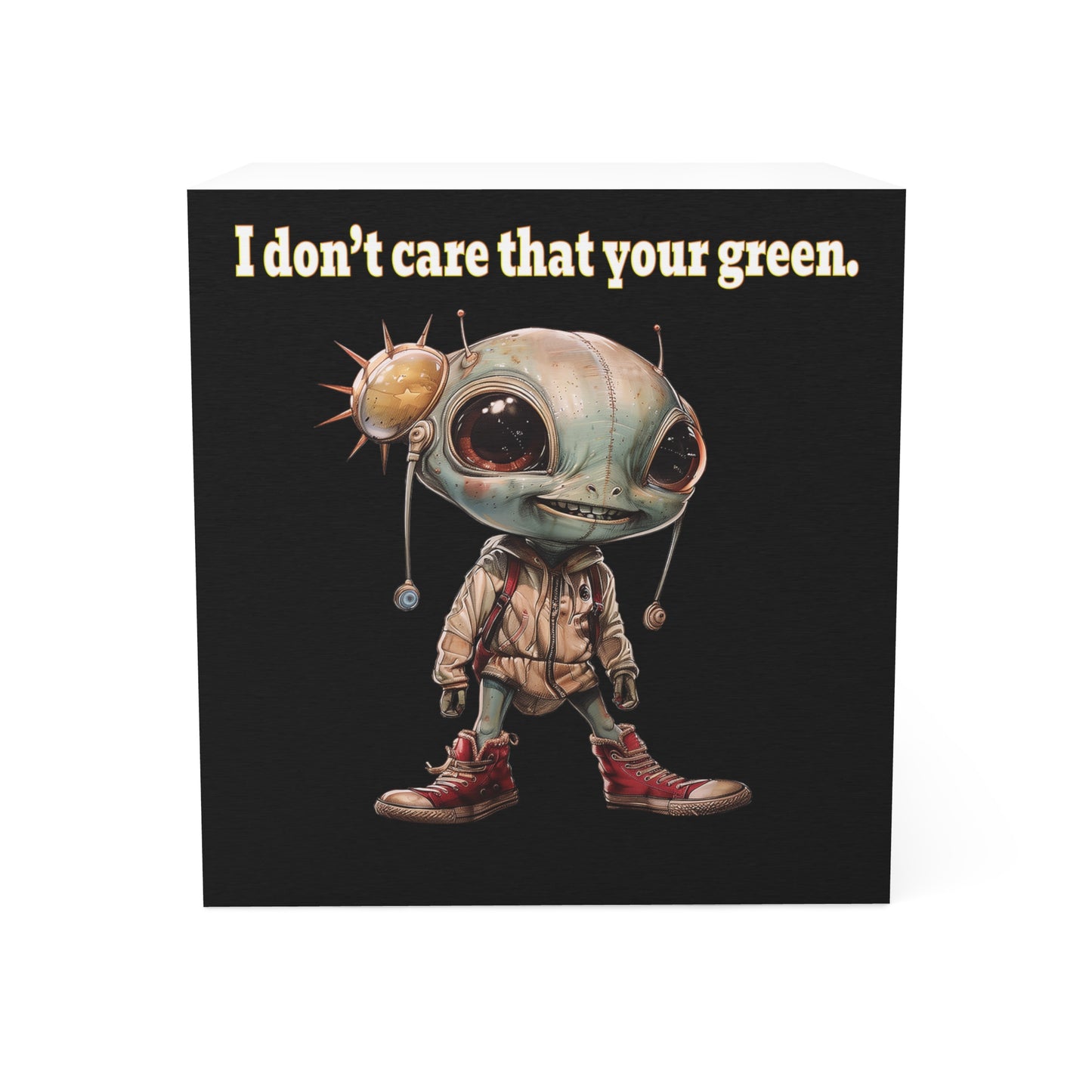 I don't care that your green - note cube (black)