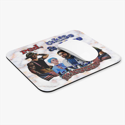 rw&b lives matter - Mouse Pad (Rectangle) (white marble)