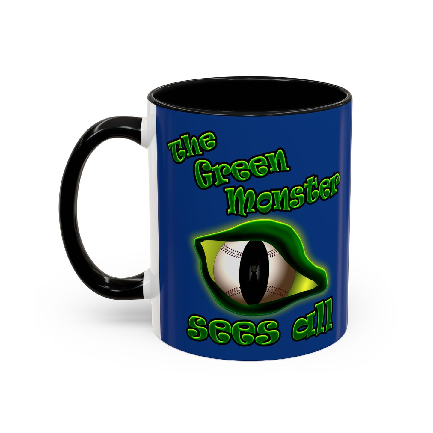 green monster - Accent Mug (dark blue)