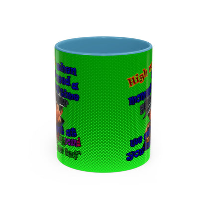 high noon - Accent Mug (logo green)