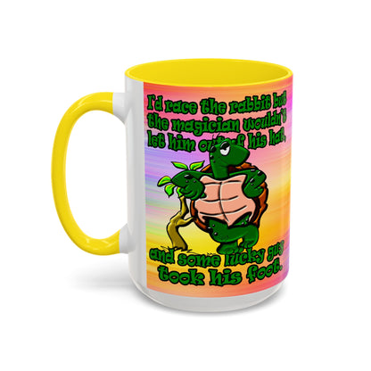 turtle race - Accent Mug (color blur)
