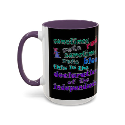 declaration of the independents - Accent Mug (black)