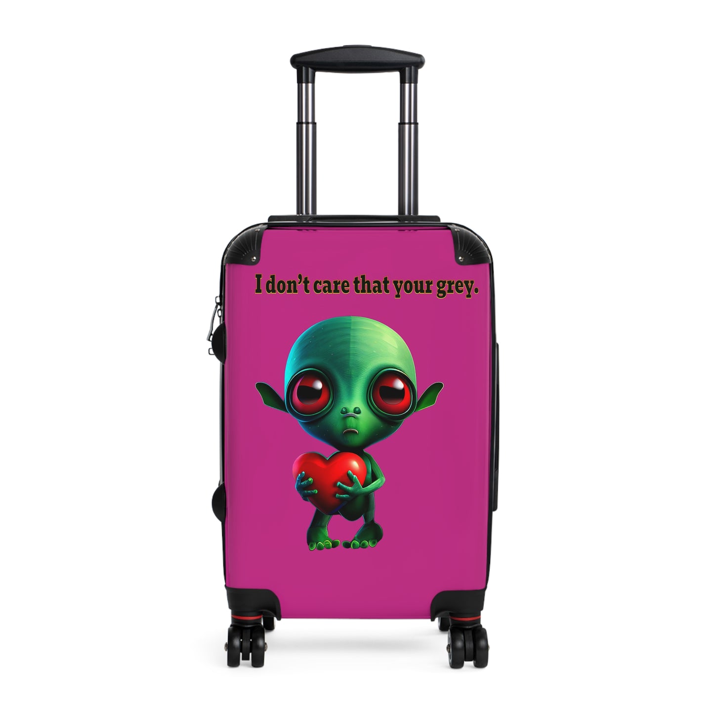 I don't care that your grey - Suitcase (pink)