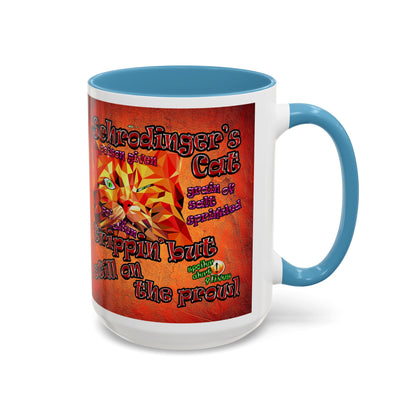 schrodinger's cat - Accent Mug (burnt orange)