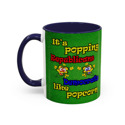 popping like popcorn - Accent Mug (green turf)