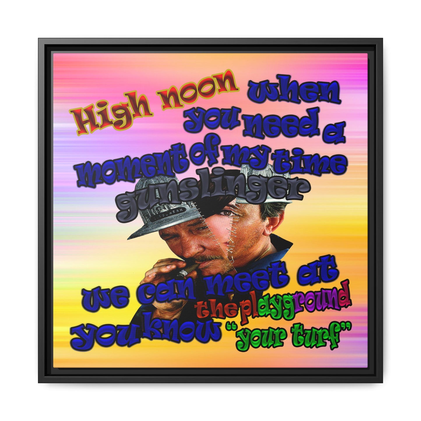 high noon - framed canvas art (color blur)