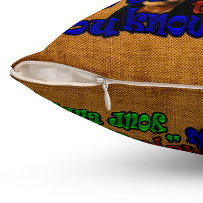high noon - Spun Polyester Square Pillow - (dichromatic brown papyrus)
