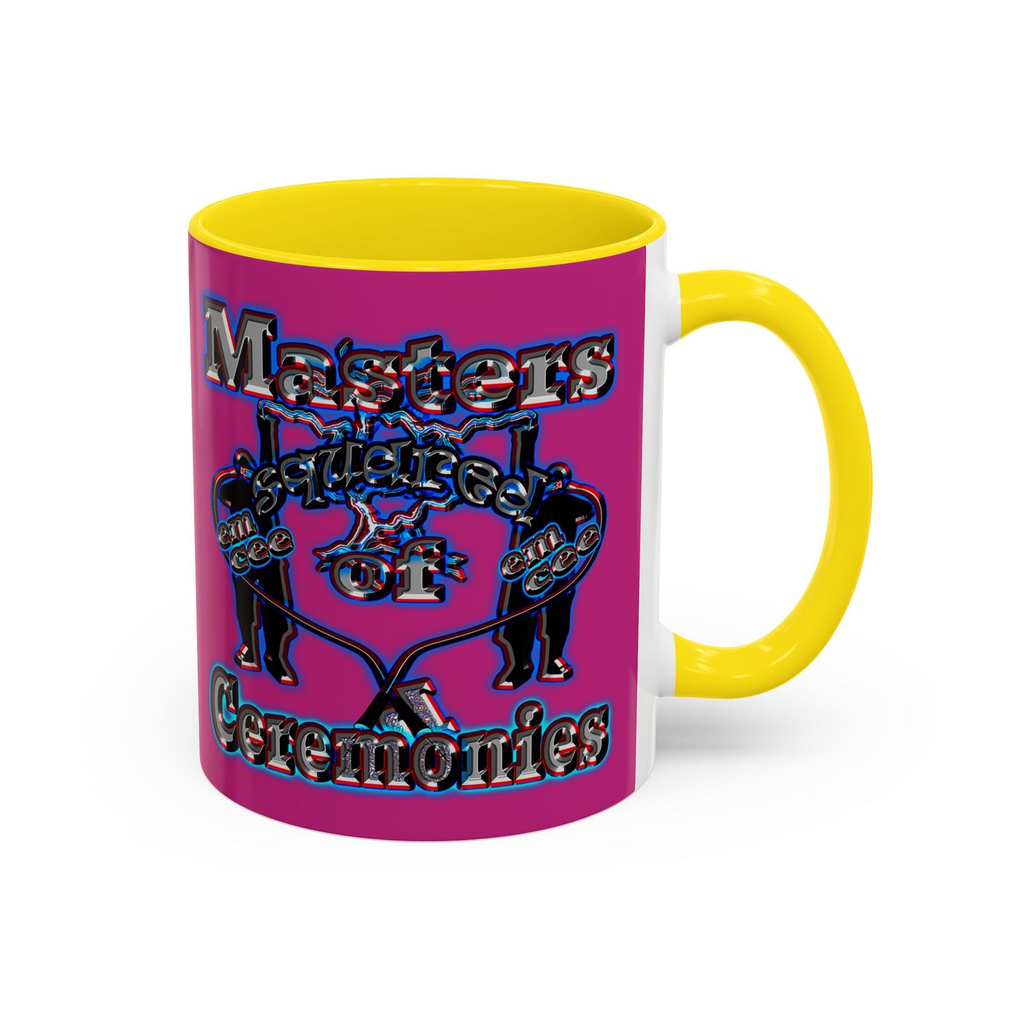 em cee squared - Accent Mug (pink)