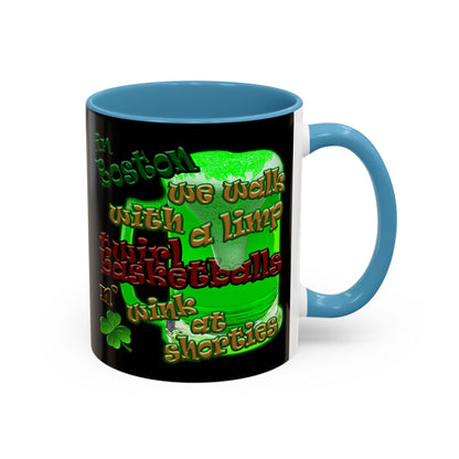 celtics logo - Accent Mug (black)