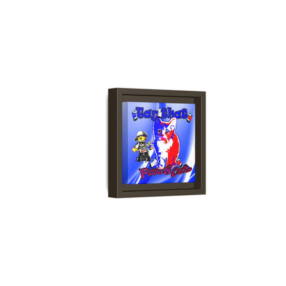 tag that - framed canvas art (blue-white wave)