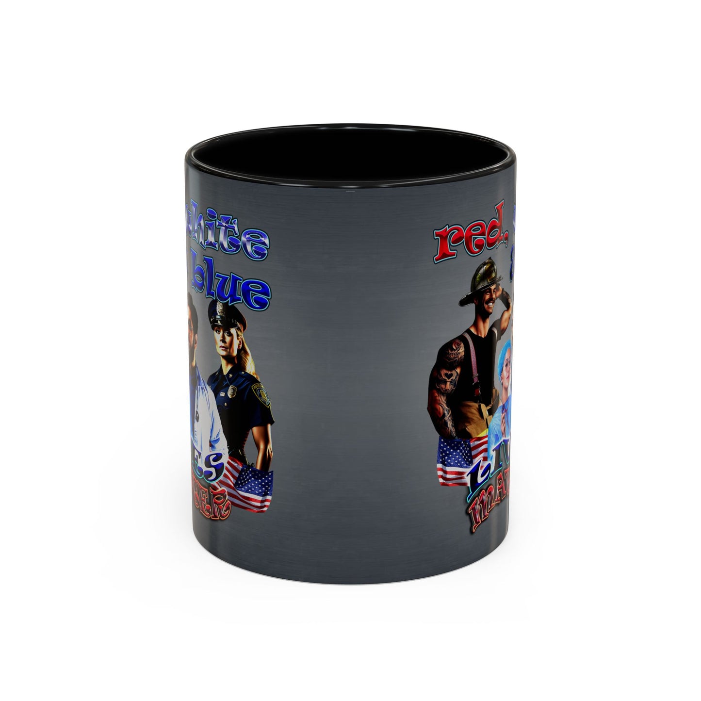 rw&b lives matter - Accent Mug (grey-light grey)