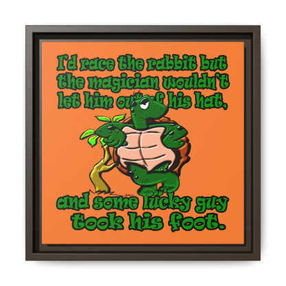 turtle race - framed canvas art (crusta)