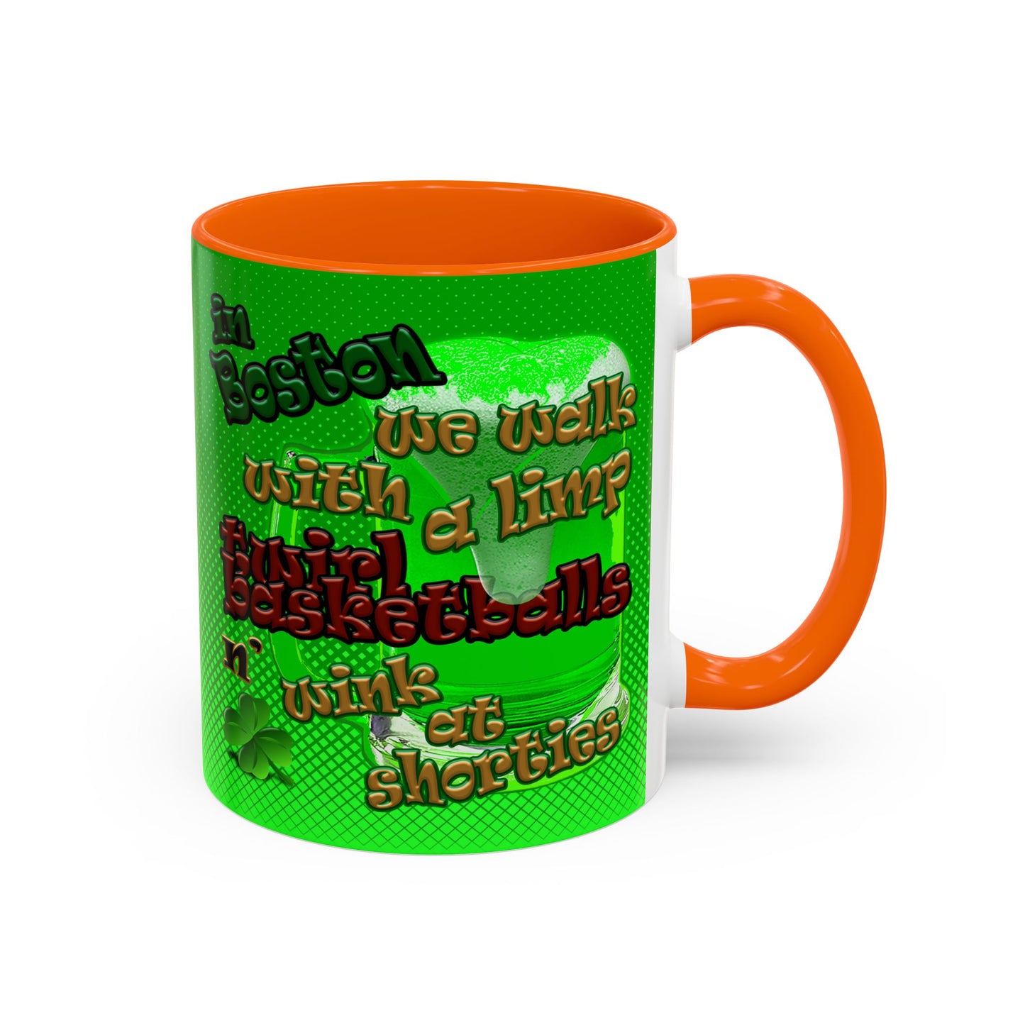 celtics logo - Accent Mug (logo green)