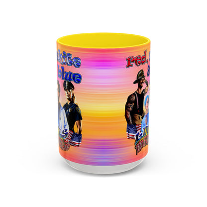 rw&b lives matter - Accent Mug (color blur)
