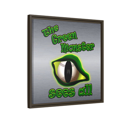 green monster - framed canvas art (brushed nickel)