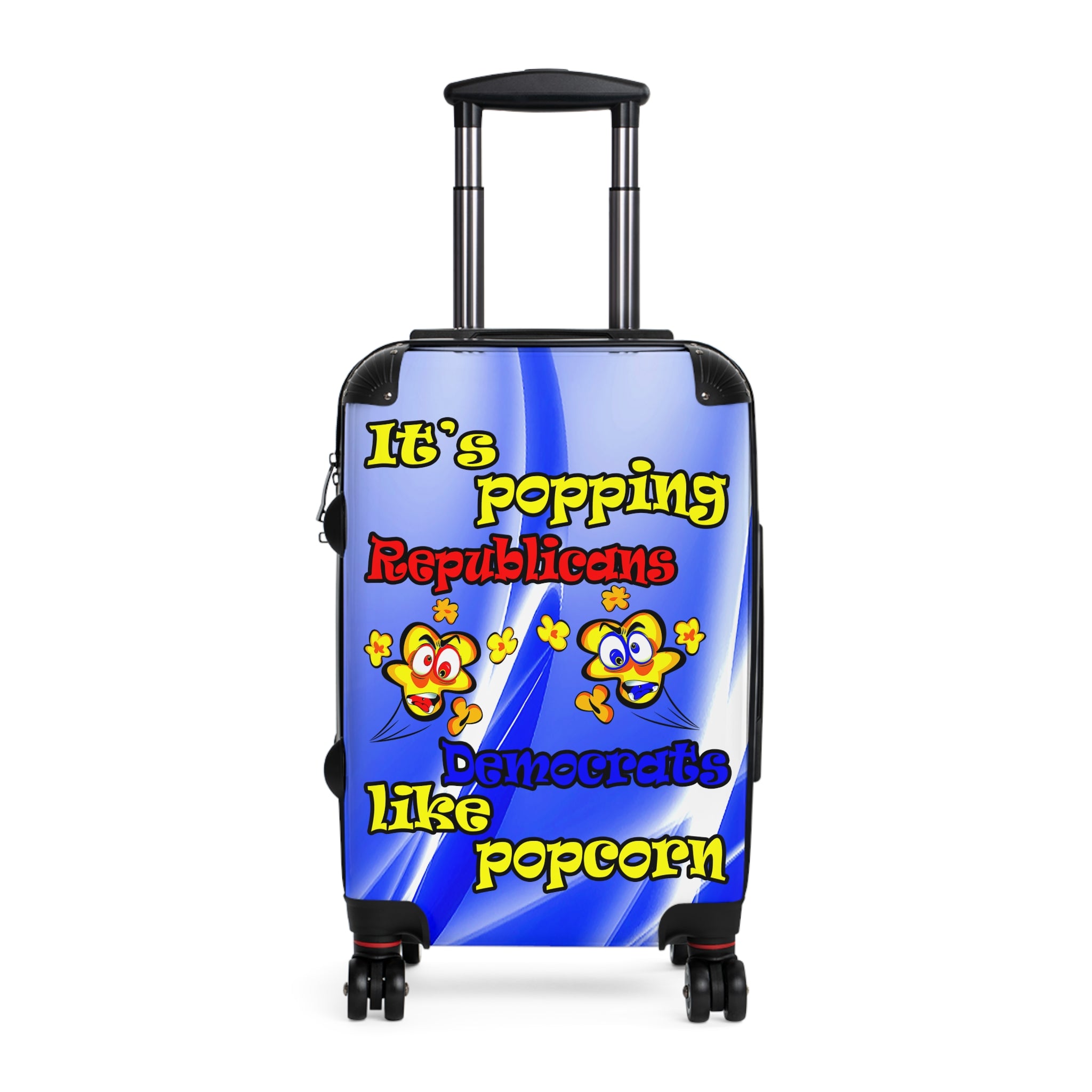 popping like popcorn - Suitcase (blue-white wave)