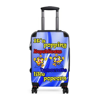 popping like popcorn - Suitcase (blue-white wave)