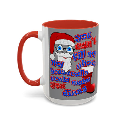 santa's shoes - Accent Mug (grey)
