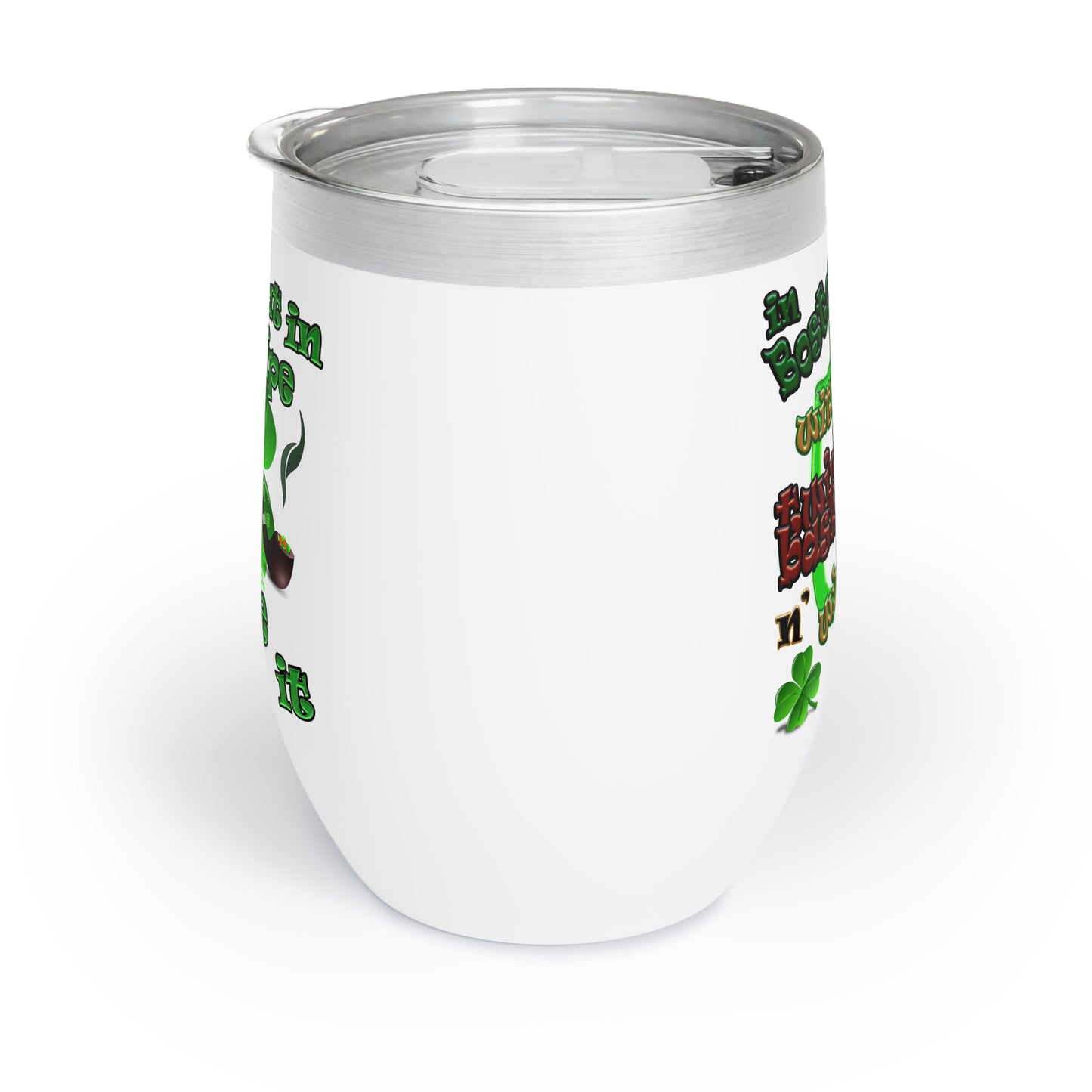 celtics logo - Chill Wine Tumbler