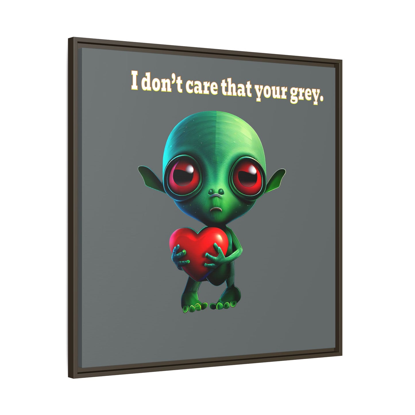 I don't care that your grey - framed canvas art (dark grey)