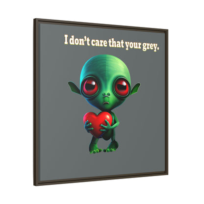 I don't care that your grey - framed canvas art (dark grey)