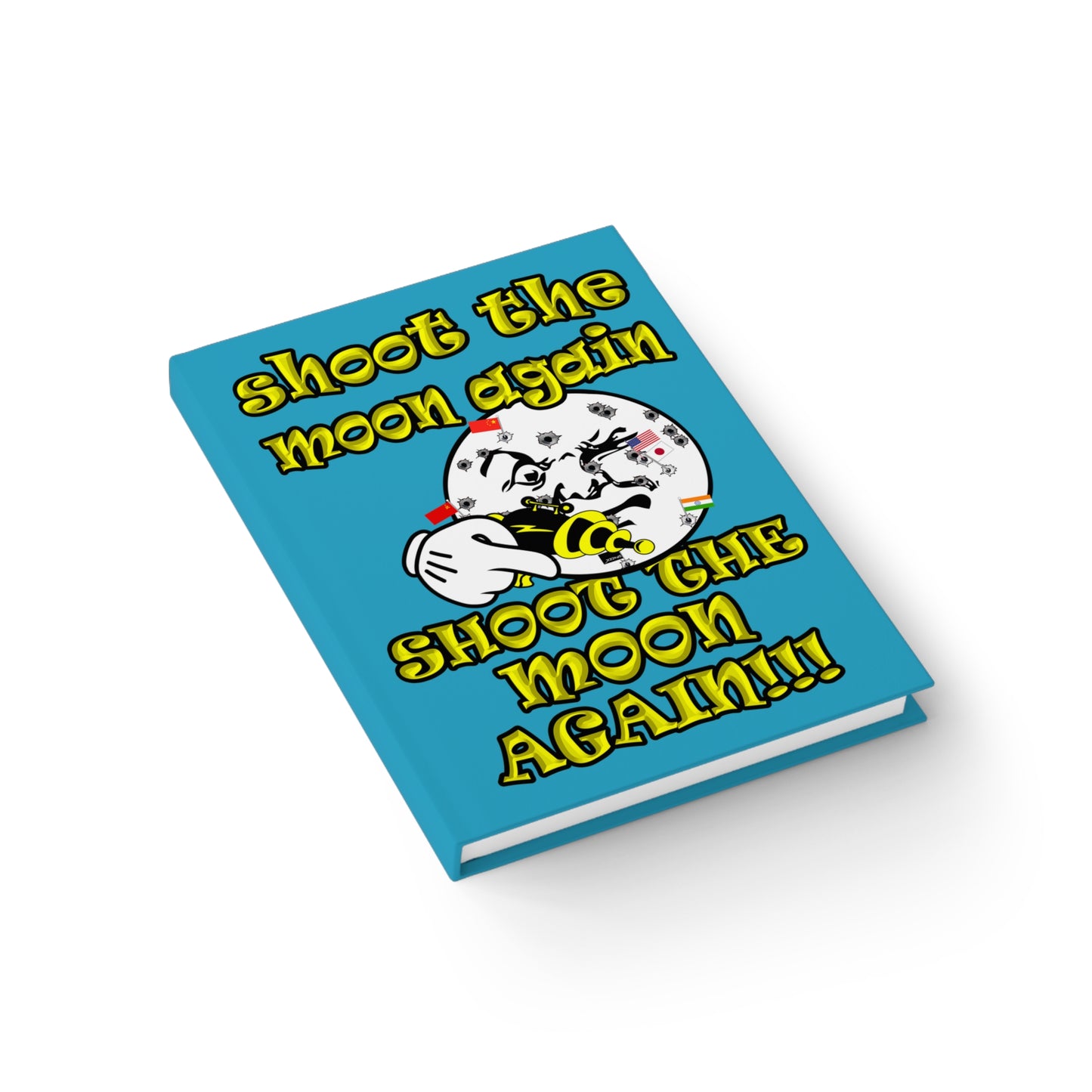 shoot the moon again - journal-lined (turquoise)