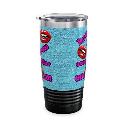 hoes b4 bros - Ringneck Tumbler, 20oz (faded blue)