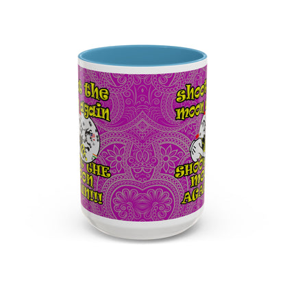 shoot the moon again - Accent Mug (pink swirl)
