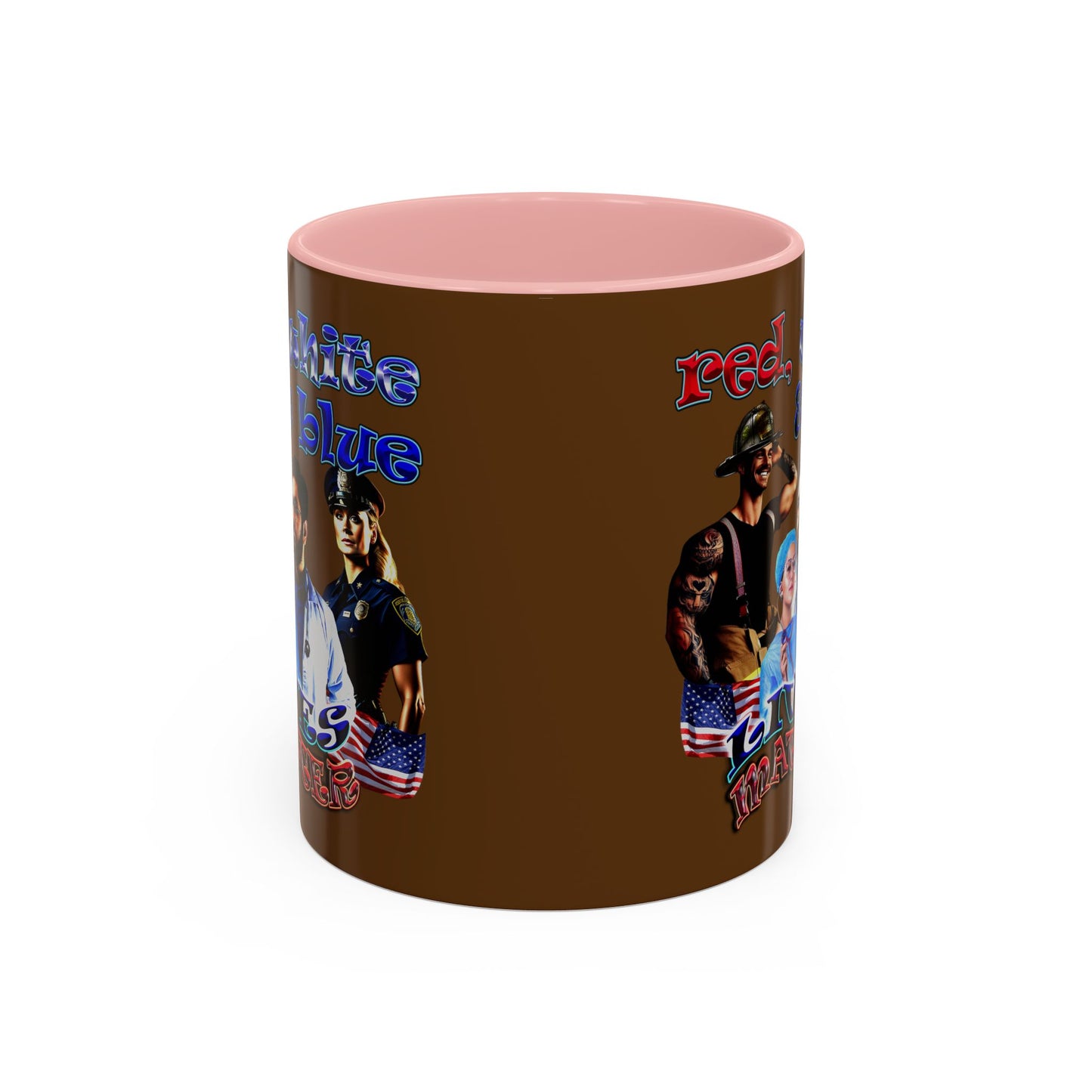rw&b lives matter - Accent Mug (brown)