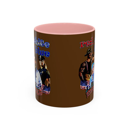 rw&b lives matter - Accent Mug (brown)