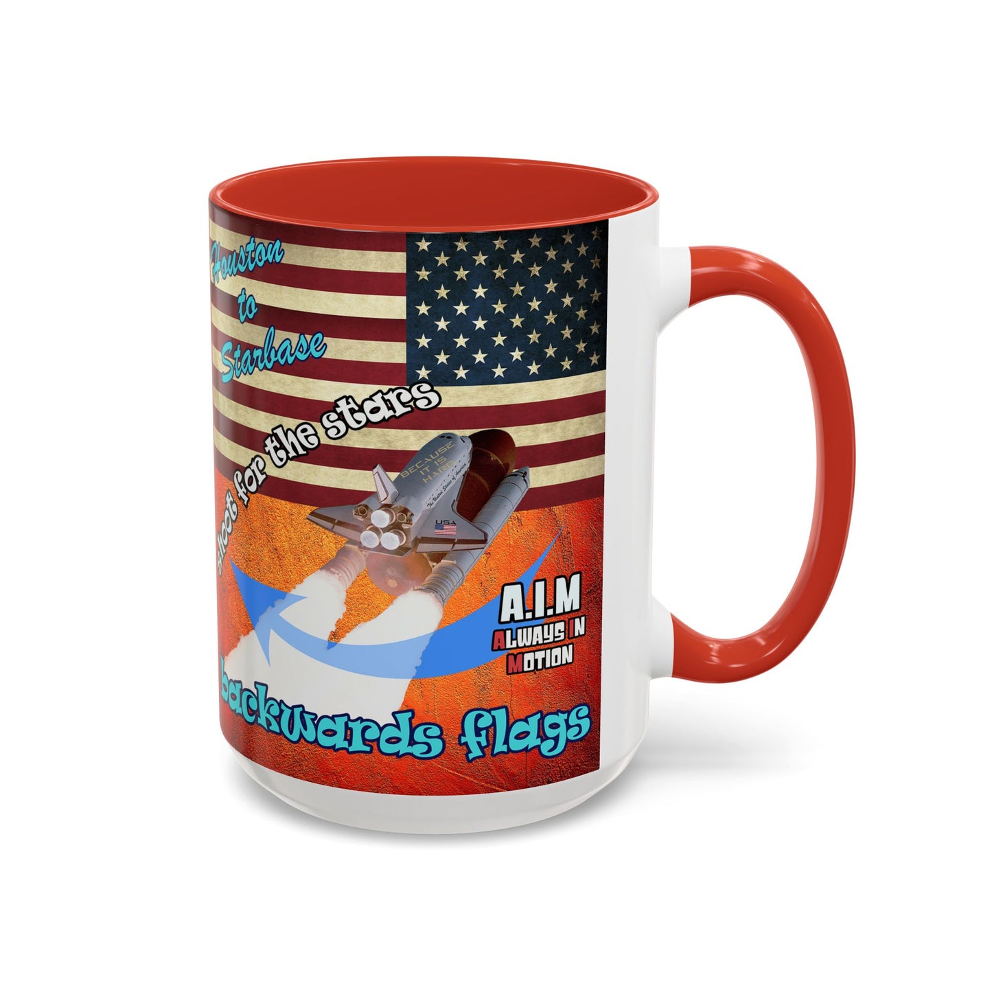 shoot for the stars - Accent Mug (burnt orange)