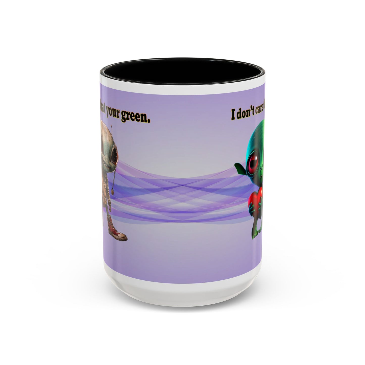I don't care that your grey - Accent Mug (light blue-pink wave)