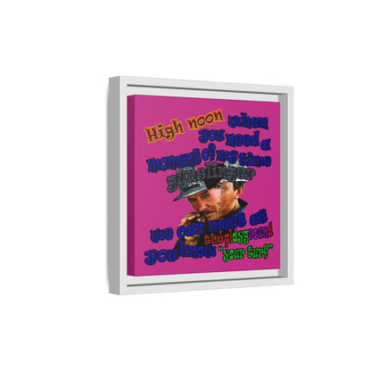 high noon - framed canvas art (pink)