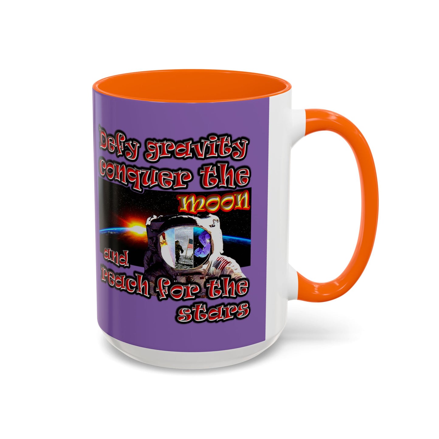 defy conquer reach - Accent Mug (light purple)