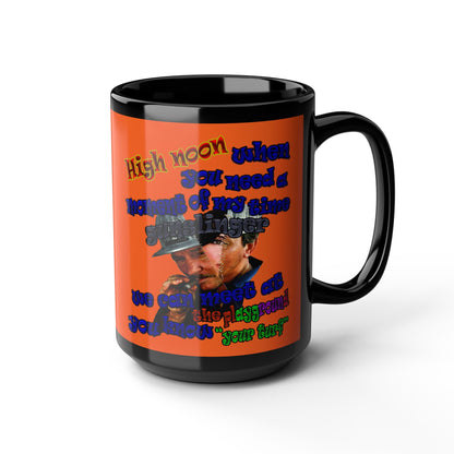 high noon - Black Mug (orange)