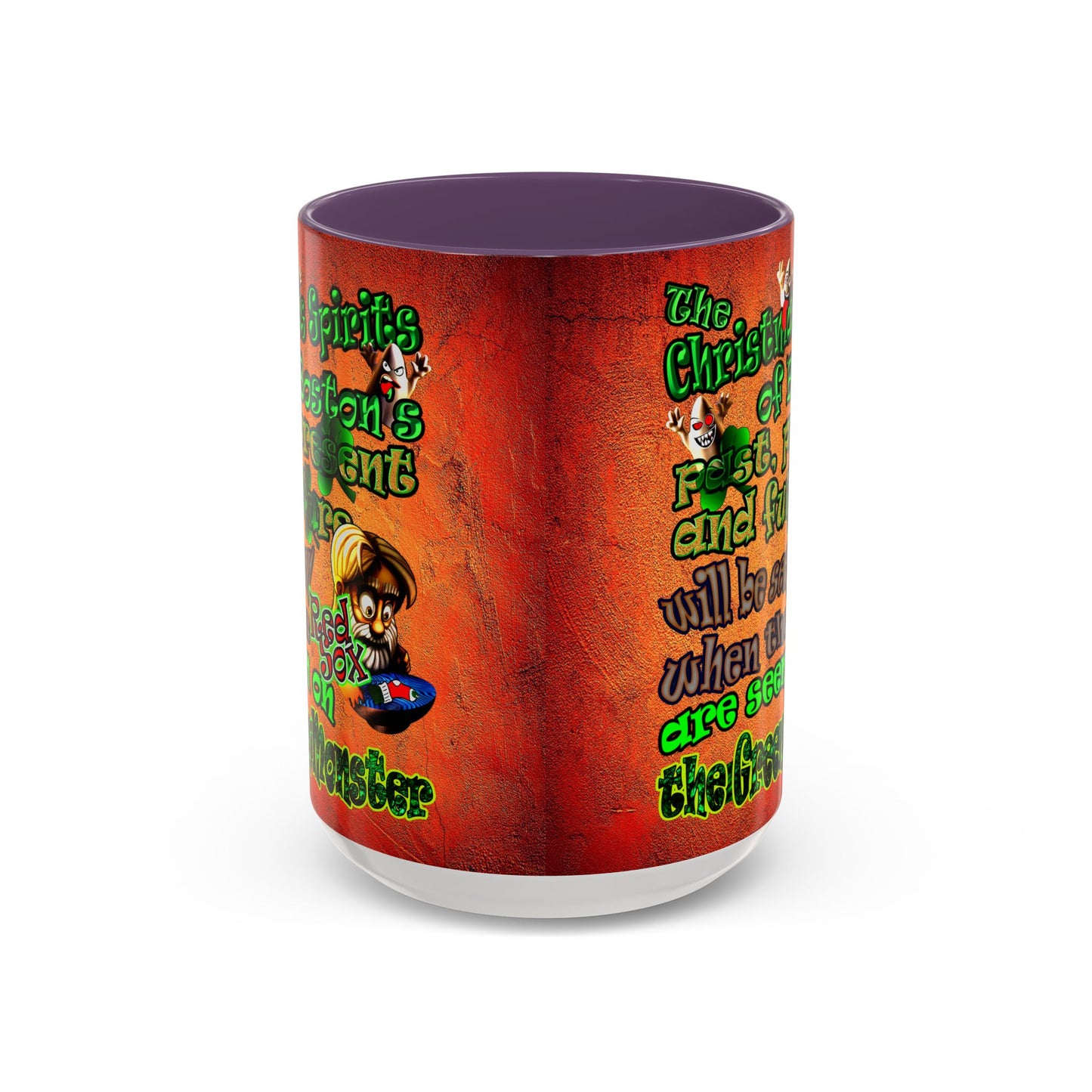 christmas spirits of boston - Accent Mug (burnt orange)