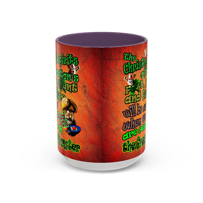 christmas spirits of boston - Accent Mug (burnt orange)