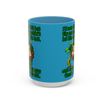 turtle race - Accent Mug (turquoise)