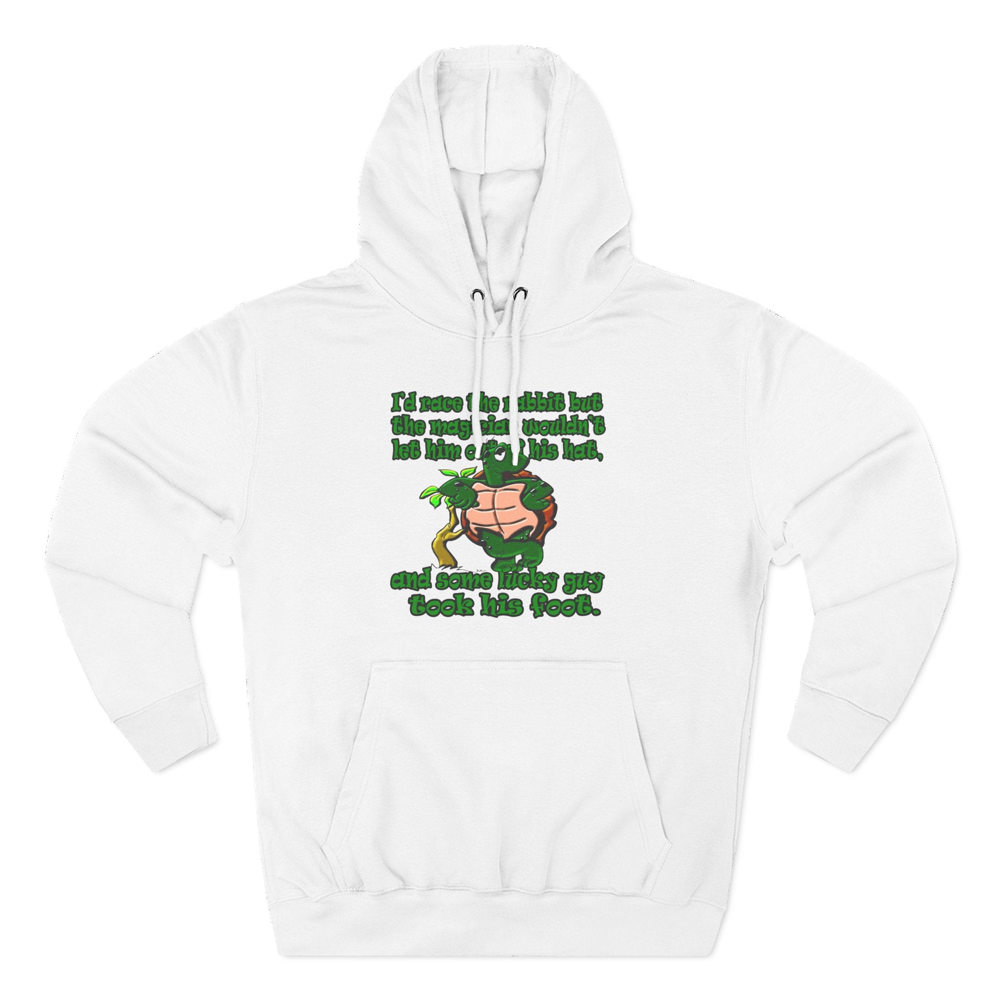 turtle race - Three-Panel Fleece Hoodie