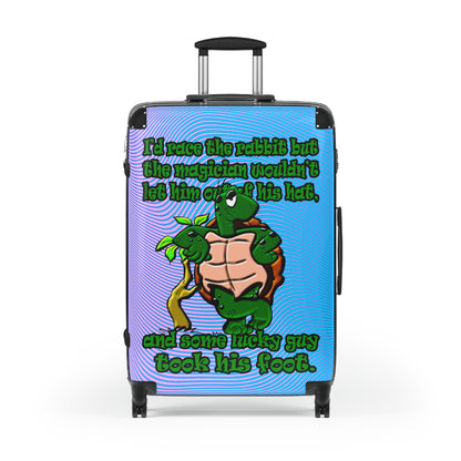 turtle race - Suitcase (light blue-purple wave)