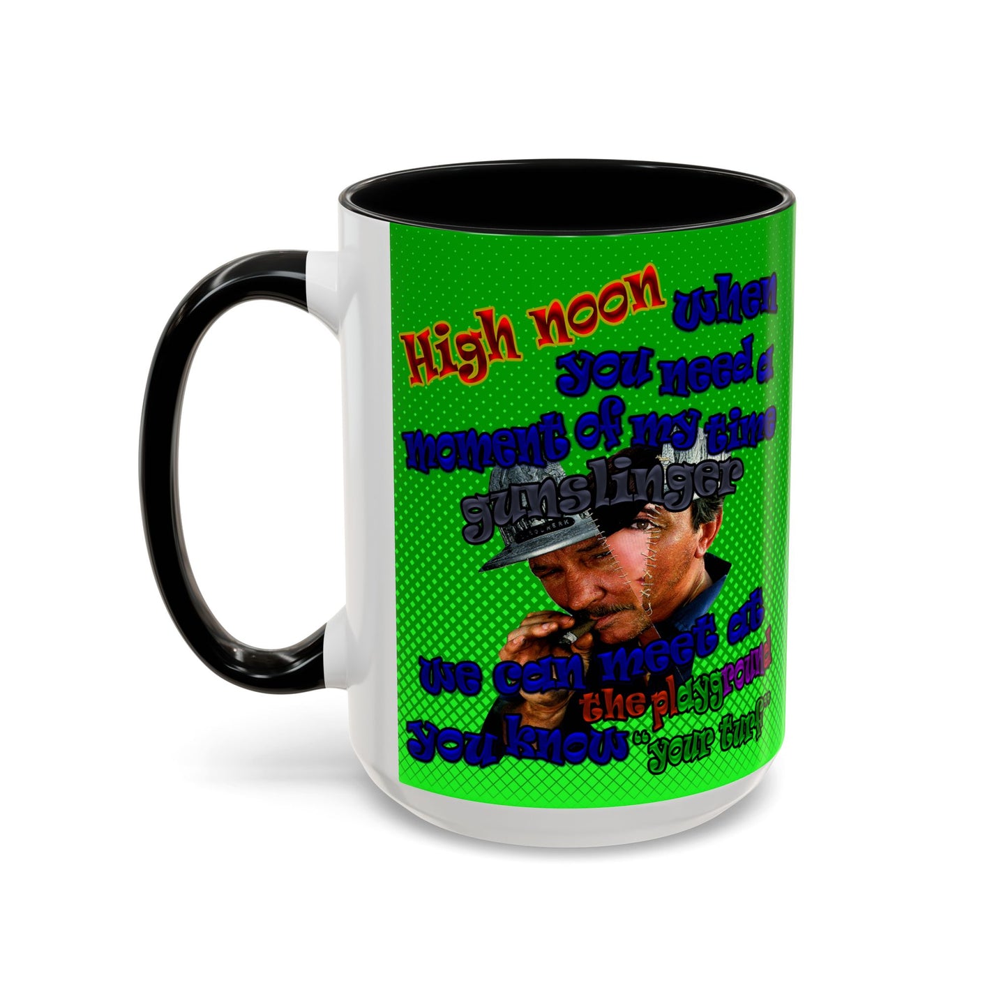 high noon - Accent Mug (logo green)