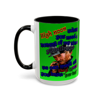 high noon - Accent Mug (logo green)