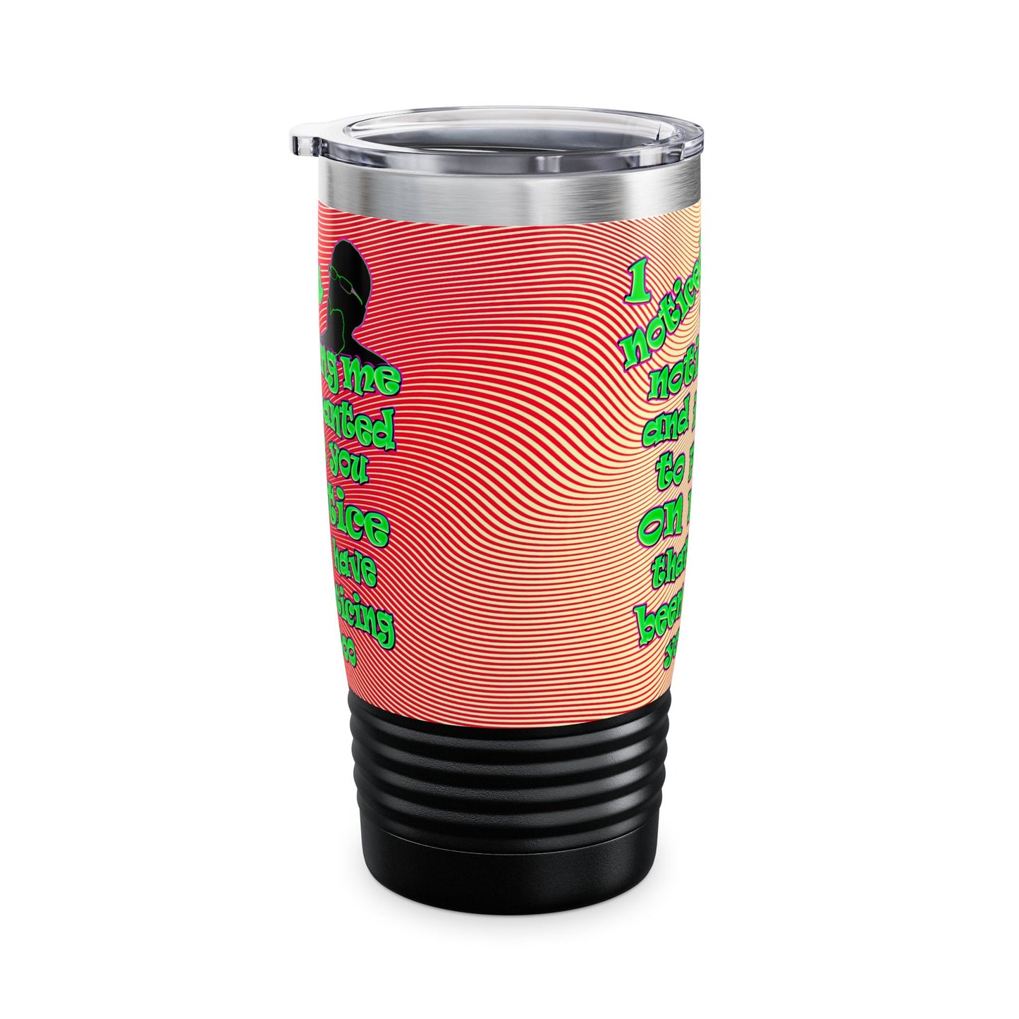 noticed you noticing - Ringneck Tumbler, 20oz (yellow-orange wave)