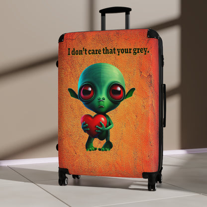 I don't care that your grey - Suitcase (burnt orange)