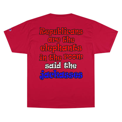 donkeys and elephants - Champion T-Shirt
