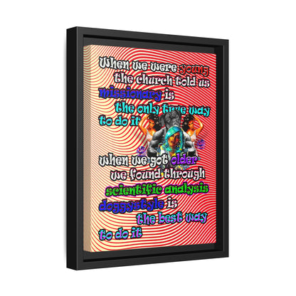 doggystyle - framed canvas art (yellow-orange wave)